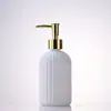 Botella de Lavado de Manos de Rayas Verticales de Alta Calidad, Vidrio Espeso, Botella Dispensadora Multifuncional para Loción y Gel de Ducha, Botella de Vidrio Resistente a la Humedad y al Calor