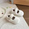 Zapatos peludos para niños, otoño/invierno 2026, zapatos de felpa estilo coreano para niños, zapatos peludos con forro de polar para niñas, zapatos de algodón para bebés niñas