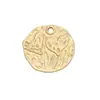 Estilo europeo y americano oro mate colgante pequeño personalidad DIY collar accesorios pequeños retención de color corazón de melocotón cruz joyería irregular