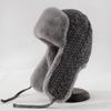 Sombrero de invierno para mujer para exteriores, sombrero para montar a prueba de frío, sombrero de lana cálido que combina con todo, sombrero de algodón grueso para protección de las orejas, sombrero Lei Feng a prueba de viento