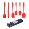 Utensílios de cozinha de silicone 6 peças com tudo incluído Conjunto de escova de creme de silicone de uma peça Tamanho raspador DIY Ferramentas de cozimento de bolo