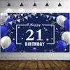 Tela de Fondo para Cumpleaños Número 10 Transfronteriza Banderín Creativo Bandera Fiesta Feliz Cumpleaños Tela Colgante Cortina de Fiesta