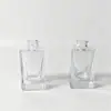 Nueva Mini Q-Version Perfume Transparente Cuadrada 15ml Tapa de Rosca Botella de Vidrio Botella Vacía Muestra Tapón de Botella de Spray