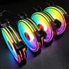 Ventilador de Caja Cool Moonlight de 6 Pines 12cm Círculo Fino Multicapa Refrigeración RGB para Computadora de Escritorio Ventilador de Refrigeración Silencioso