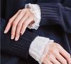 Mangas postizas de encaje para mujer, mangas decorativas para ropa, mangas de suéter, puños postizos, mangas postizas, mangas cortas
