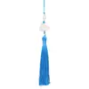 Colgante de borla de acetato de Conejo de Jade Blanco de Mediados de Otoño, Borla Graduada de Nicho Estilo Chino, Colgante de Borla Festivo de Mediados de Otoño