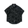 Camisa Casual de Cuadros Azul de Manga Corta Suelta con Solapa para Hombre Beijie 2022 Nuevo Verano Camisa de Media Manga para Hombre