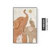 Pintura Decorativa Moderna de Elefante de Luxo Leve para Sala de Estar, Pintura de Parede para Fundo de Sofá com Textura Fantasia, Arte de Parede de Alto Padrão e Grandiosa para Hall de Entrada