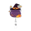 Pinzas de Cocodrilo Temáticas de Halloween, Varios Pinzas de Insignia Decorativas de Gato Mágico Acrílicas de Fácil Extracción, Sujetadores de Clip Trasero en Stock