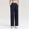 Calça casual esportiva versátil, cintura alta, modeladora, perna reta, leve, corte solto, calça comprida para mulheres, secagem rápida, moderna