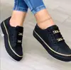 Em estoque, transfronteiriço, plus size, com sola grossa, sapatos casuais para mulheres, nova coleção primavera 2026, estilo de comércio exterior, com cadarços de metal, tênis de cano baixo