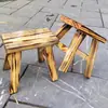 Taburete de Madera Maciza Sin Instalación, Taburete Pequeño, Taburete Bajo para Uso en Casa, Taburete Plegable para Niños y Adultos, Banco Pequeño de Madera Maciza
