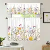 Cortinas Florais Românticas de Primavera da Temu Transfronteiriça Cortinas Blackout para Casa Cortinas para Decoração de Quarto Casa de Aluguel com Varão
