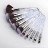 Juego de Brochas de Maquillaje de Cristal de 10 Piezas Fenglida Mango de Diamante Transparente Brocha en Forma de Abanico Venta al por Mayor Brocha para Sombra de Ojos Herramientas de Maquillaje