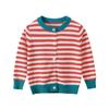 2024 otoño nuevo ropa de abrigo para niños al por mayor suéter para niñas ropa de bebé suéter a rayas una generación de cabello
