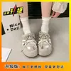 Mules cerrados de suela gruesa para mujer, nuevo estilo primavera/verano 2025, zapatos casuales tipo Birkenstock sin cordones que aumentan la altura