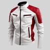 Amazon Comercio Exterior Transfronterizo Más Vendido Chaqueta de Cuero para Hombre Cuello Alto Chaqueta de Cuero de Motocicleta Corte Ajustado Moderna para Hombre Aliexpress