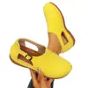 Zapatos casuales de ante multicolor de uso dual europeo y americano con hebilla trasera hueca, suela de plataforma, antideslizantes, adecuados para ir al trabajo, zapatos slip-on para mujer