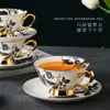 Xícara de Café Selecionada Rigorosamente Xícara Xícara Pires Xícara Conjunto Cerâmica Doméstica Porcelana Óssea Xícara de Chá Britânica Retrô Luxo Leve Presente Alto Valor de Cor