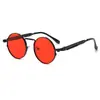 Nuevas gafas de sol retro de montura redonda, estilo europeo y americano, con patillas únicas de resorte, gafas de sol punk metálicas, venta al por mayor desde el fabricante, y disponibles para dropshipping