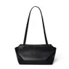 Bolso de cuero genuino de moda para mujer para ir al trabajo, bolso de hombro tipo baguette de piel de oveja de capa superior para el antebrazo, bolso de hombro elegante