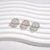 Cuentas Redondas de Color UV Incrustadas con Circonita Luminosa Cuentas Sueltas Cuentas Espaciadoras Bolsa Colgante Cadena para Teléfono Móvil Pulsera Accesorios para Joyería DIY