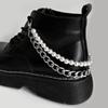 Cadena de aluminio color oro perla clásica doble capa cadena para zapatos personalidad versátil cadena gruesa zapatos de lona Botas Martin accesorios para zapatos Nuevo