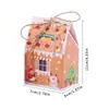 Nueva Caja de Dulces Navideños Estilo Europeo Transfronteriza, Caja de Dulces de Papel Kraft, Empaque para Horneado de Casita Navideña Pequeña, Caja de Dulces para Bodas, En Stock
