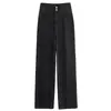 Jeans de pierna ancha de cintura alta para mujer de primavera, adelgazantes, versátiles, con caída, de pierna recta, pantalones hasta el suelo, modernos para chicas calientes