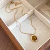 Collar Colgante de Flor con Cuentas de Madera Retro Ojo de Tigre para Otoño e Invierno Cadena de Suéter Versátil Casual Diseño de Nicho para Mujeres