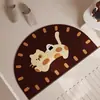 Alfombra de Baño de Dibujos Animados Lindos, Absorbente, Suave, Alfombra de Suelo de Barro de Diatomeas, Alfombra de Baño, Resistente a Manchas, Fácil de Cuidar, Secado Rápido, Alfombra Antideslizante
