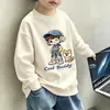 Estilo Nuevo Otoño Sudadera para Niños Estilo Academia Cuello Redondo Pulóver Niños Medianos y Grandes Lindo Dibujo Animado Manga Larga Superior Moderno