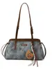 Bolso Retro de Gran Capacidad para Mujer Otoño e Invierno 2026 Nuevo Bolso de Mano al Hombro de Cuero Aceitado y Encerado Bolso de Axila de Gama Alta