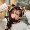 011262 bufanda cálida de invierno gorro de oso enterizo de felpa protección para los oídos frío forro polar cálido todo vale con capucha