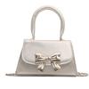 Nuevo Bolso de Hombro de Moda 2024 Lazo Lindo Bolso de Mujer Color Caramelo Portátil Casual Bolso Cuadrado Pequeño