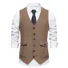 Chaleco de traje de un solo botón retro para hombre de otoño transfronterizo moda masculina multibolsillo talla grande chaqueta de negocios para hombre