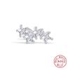 Prata esterlina S925 quatro estrela de cinco pontas rosca de diamante perfuração de linha moda europeia e americana vento ins estrela prego de orelha prego de osso de orelha mulheres