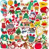 100 Adesivos Grafite Pintados à Mão com Tema de Natal Adesivos para Decoração de Bagagem, Geladeira, Skate Amazon Transfronteiriço