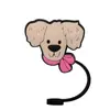 Nuevo protector de pajita de cachorro de dibujos animados tapa de pajita de 10 MM tapón de polvo de silicona decoración de pajita de fiesta de dibujos animados linda cruz