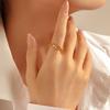 Anillo de nariz de cerdo con incrustaciones de diamantes de estilo coreano de moda para niña, diseño elegante, anillo abierto, pulsera personalizada de estilo japonés y coreano que combina con todo.