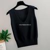 Camiseta Regata de Seda Gelada com Decote V para Mulheres, Roupa de Exterior de Verão, Suéter Sem Mangas, Cintura Fina, Top Curto Estilo Hot Girl