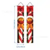 Temu Gran Venta Serie de Banderas Dobles Navideñas Impresión de Alta Definición Papá Noel Muñeco de Nieve Banderín Decorativo para Pasillo