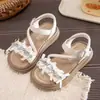 Sandalias de Princesa de Verano 2026 para Niñas Pequeñas, Zapatos Nuevos de Moda para Niñas con Suela Suave, Elegantes Zapatos de Playa