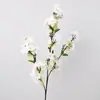 Estilo Lujo Ligero Flor de Cerezo Artificial Decoración de Boda Ramo de PU Flores Artificiales Accesorios de Fotografía Flores Artificiales de Cerezo de 3 Ramas