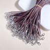 Pulsera de Cuerda de Cera Colorida de 2 mm Cordón con Broche de Langosta de Doble Extremo Accesorios DIY Cuerda para Colgante de Mini Mochila Escolar Artificial Hebilla