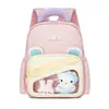 Mochila de preescolar transfronteriza para niñas, linda mochila transparente de gran capacidad estilo universitario, bolsa de estudiante versátil