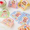 Tarjetas de cumpleaños 3D con temática de animales de dibujos animados, ilustraciones de pasteles con formas únicas, cajas de regalo de pasteles de flores y tarjetas de felicitación a juego