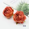 Tecido de Seda Sintética com Bordas Queimadas e Flores de Rosa Enroladas no Centro para Decoração de Casamento, Decoração de Casa, Arranjos Florais, Adereços de Fotografia de Hotel, Flores Artificiais
