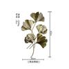 Decorações de Parede Nórdicas Cuidadosamente Selecionadas, Penduricalhos de Parede de Luxo Leve, Penduricalhos de Parede de Folha de Ginkgo Tridimensional, Decorações Simuladas para Casa para a Sala de Estar