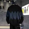 Suéter de Imitación de Lana de Visón de Gama Alta para Hombre, Nuevo Estilo de Invierno, Tejido Base de Cuello Alto, Forrado de Felpa y Engrosado para Calidez